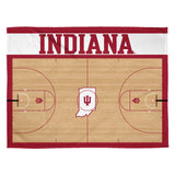 Sleep Squad Indiana Hoosiers Basketball Court 60” x 80” Raschel Throw Blanket