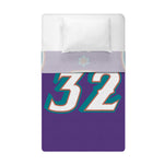 Sleep Squad Utah Jazz Karl Malone 60” x 80” Raschel Plush Jersey Blanket