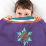 Sleep Squad Utah Jazz Karl Malone 60” x 80” Raschel Plush Jersey Blanket