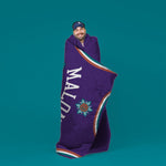 Sleep Squad Utah Jazz Karl Malone 60” x 80” Raschel Plush Jersey Blanket