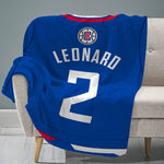 Sleep Squad Los Angeles Clippers Kawhi Leonard 60” x 80” Raschel Plush Blanket