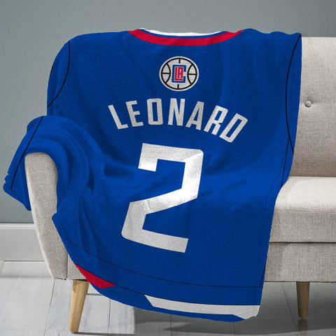 Sleep Squad Los Angeles Clippers Kawhi Leonard 60” x 80” Raschel Plush Blanket