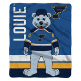 Sleep Squad St. Louis Blues Louie 60” x 80” Raschel Plush Blanket