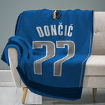 Sleep Squad Dallas Mavericks Luka Doncic 60” x 80” Raschel Plush Jersey Blanket