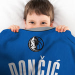 Sleep Squad Dallas Mavericks Luka Doncic 60” x 80” Raschel Plush Jersey Blanket