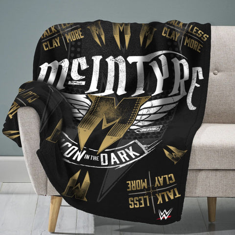 Sleep Squad WWE Drew McIntyre 60” x 80” Raschel Plush Blanket