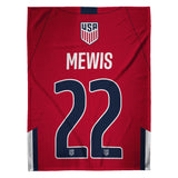 Sleep Squad US Women's Soccer Kristie Mewis 60” x 80” Raschel Plush Jersey Blanket