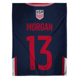 Sleep Squad US Women's Soccer Alex Morgan 60” x 80” Raschel Plush Jersey Blanket