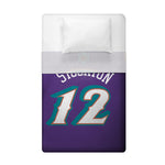 Sleep Squad Utah Jazz John Stockton 60” x 80” Raschel Plush Blanket