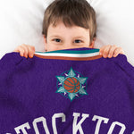 Sleep Squad Utah Jazz John Stockton 60” x 80” Raschel Plush Blanket