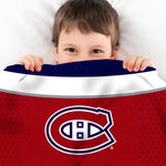 Sleep Squad Montreal Canadiens Nick Suzuki 60” x 80” Raschel Plush Jersey Blanket