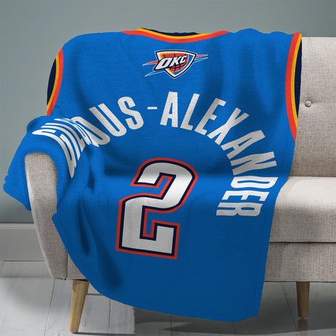 Sleep Squad Oklahoma City Thunder Shai Gilgeous-Alexander 60” x 80” Raschel Plush Blanket