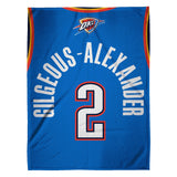 Sleep Squad Oklahoma City Thunder Shai Gilgeous-Alexander 60” x 80” Raschel Plush Blanket