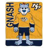Sleep Squad Nashville Predators Gnash 60” x 80” Raschel Plush Blanket