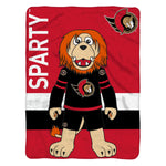 Sleep Squad Ottawa Senators Sparty 60” x 80” Raschel Plush Blanket