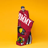 Sleep Squad Chicago Blackhawks Tommyhawk 60” x 80” Raschel Plush Blanket
