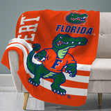 Sleep Squad Florida Gators Al E. Gator Mascot 60” x 80” Raschel Plush Blanket