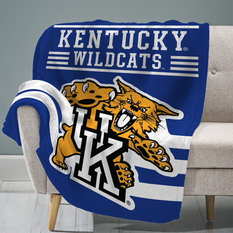 Sleep Squad Kentucky Wildcats Mascot 60” x 80” Raschel Plush Blanket