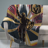 Sleep Squad Vegas Golden Knights Knight 60” x 80” Raschel Plush Blanket