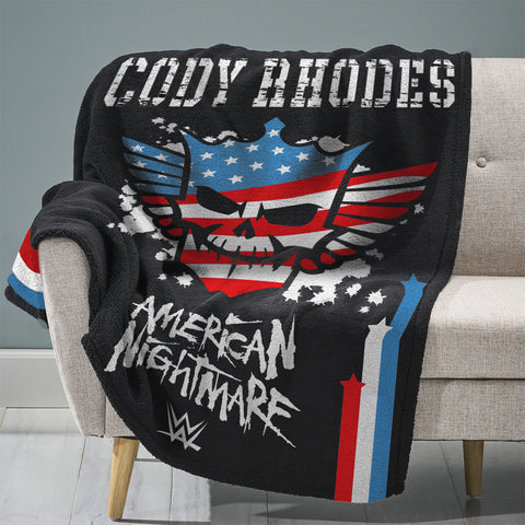 Sleep Squad WWE Cody Rhodes American Nightmare 60” x 80” Raschel Plush Throw