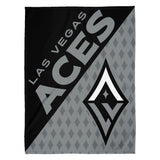 Sleep Squad Las Vegas Aces Logo 60” x 80” Raschel Plush Throw Blanket