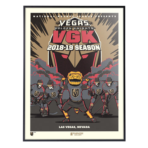 Phenom Gallery Vegas Golden Knights '18-19 Season Deluxe Framed Serigraph