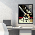 Phenom Gallery Vegas Golden Knights Reverse Retro 18" x 24"  Deluxe Framed Serigraph