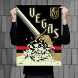 Phenom Gallery Vegas Golden Knights Reverse Retro 18" x 24" Serigraph