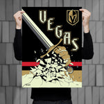 Phenom Gallery Vegas Golden Knights Reverse Retro 18" x 24"  Deluxe Framed Serigraph