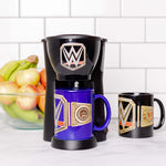 Uncanny Brands WWE Caffeinate Like A Champion Single Cup Coffee Maker Gift Set with 2 Mugs