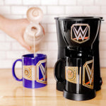Uncanny Brands WWE Caffeinate Like A Champion Single Cup Coffee Maker Gift Set with 2 Mugs