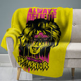 Sleep Squad WWE Ultimate Warrior 60” x 80” Raschel Plush Blanket