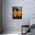 Phenom Gallery WWE Wrestlemania 1 Hulk Hogan and Mr. T 18" x 24" Deluxe Framed Serigraph