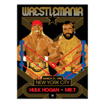 Phenom Gallery WWE Wrestlemania 1 Hulk Hogan and Mr. T 18" x 24" Deluxe Framed Serigraph