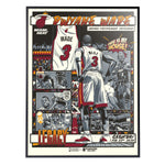 Phenom Gallery Miami Heat Dwyane Wade Legacy - Retired Number Limited Edition Deluxe Framed Serigraph