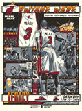 Phenom Gallery Miami Heat Dwyane Wade Legacy - Retired Number Limited Edition Deluxe Framed Serigraph