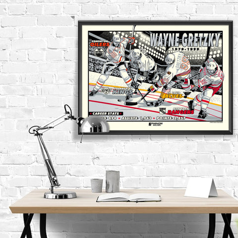 Phenom Gallery NHL Wayne Gretzky Legend 18" x 24" Framed Serigraph