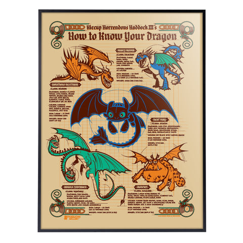 Phenom Gallery How To Know Your Dragon Limited Edition Deluxe Framed Serigraph Print