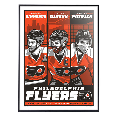 Phenom Gallery Philadelphia Flyers 17-18 Season Limited Edition Deluxe Framed Serigraph Print
